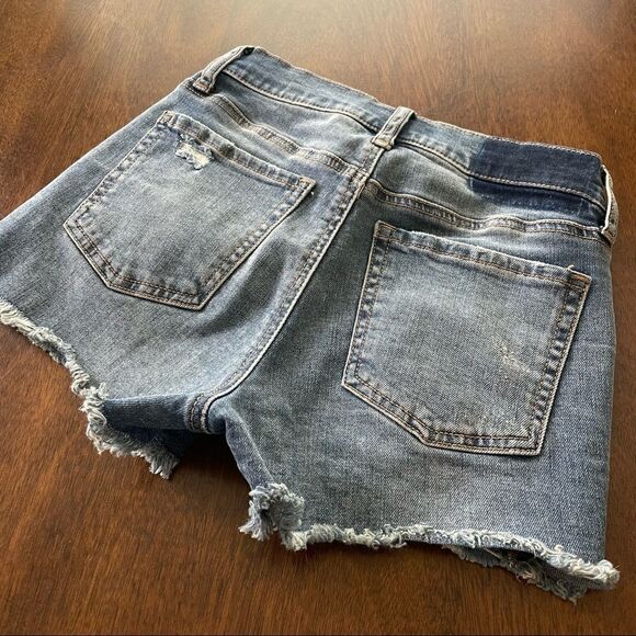 Aeropostale Cheeky Distressed High Rise Denim Jean Shorts Sz 00 - Picture 6 of 12